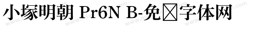 小塚明朝 Pr6N B字体转换